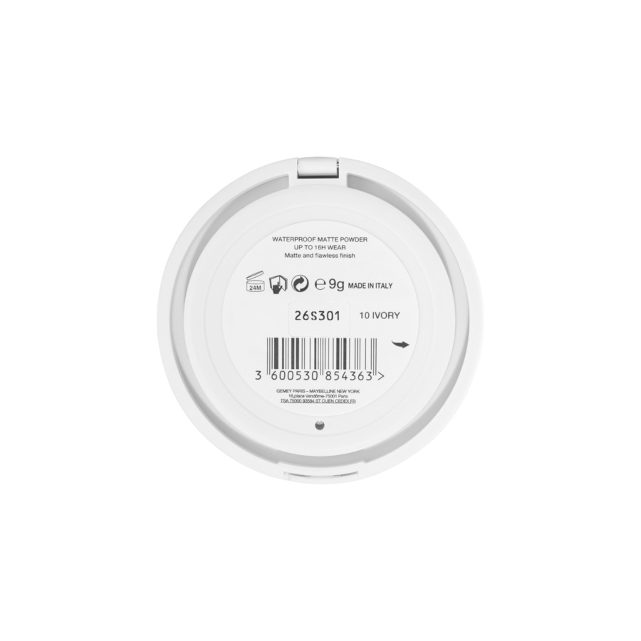 Maybelline SuperStay 16HR Waterproof Matte Powder Foundation 9g - 10 Ivory