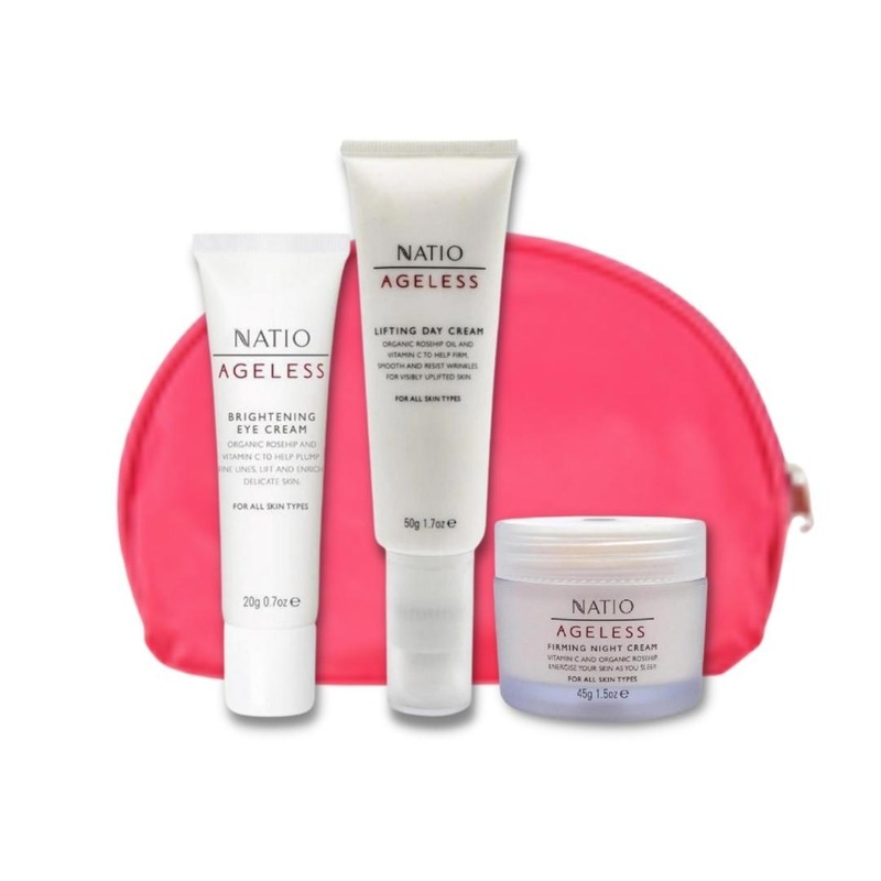 Buy Natio Ageless Day, Night & Eye Skincare Starter Set MyDeal