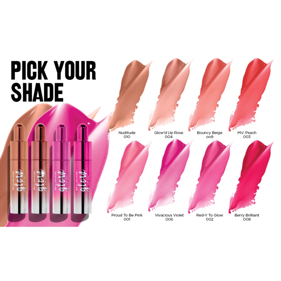 Revlon Kiss Glow Lip Oil 7.1mL - 008 Berry Brilliant