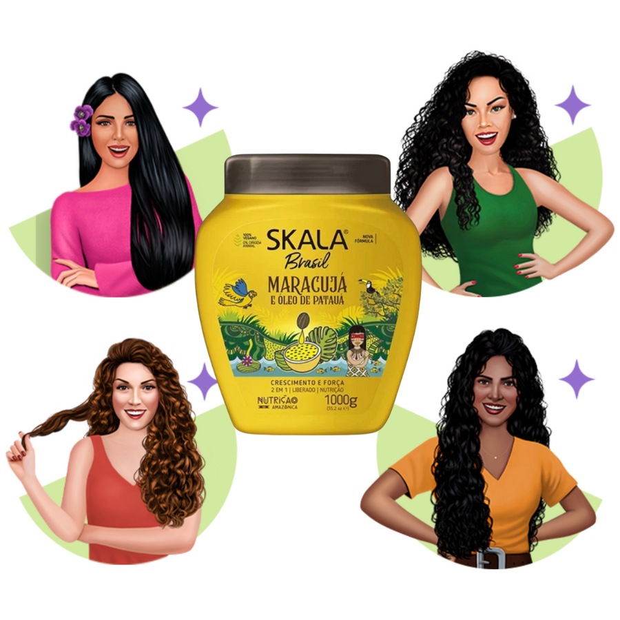 Skala Brasil Maracuja & Pataua Oil 2-in-1 Hair Treatment Conditioning Cream 1000g
