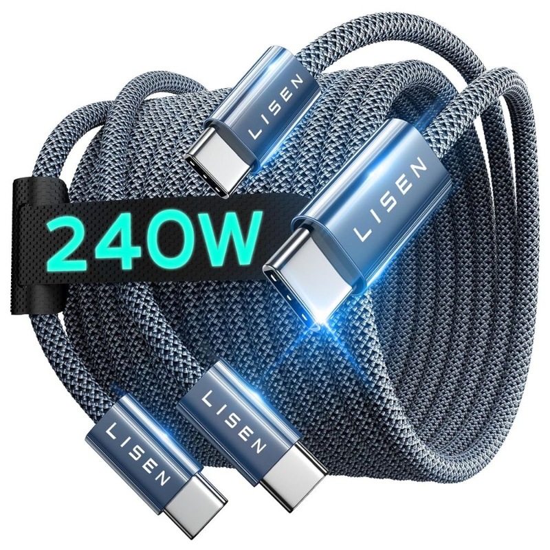 Buy LISEN 240W USBC to USBC Cable, 1M USB C to USB C Charger Cable ...
