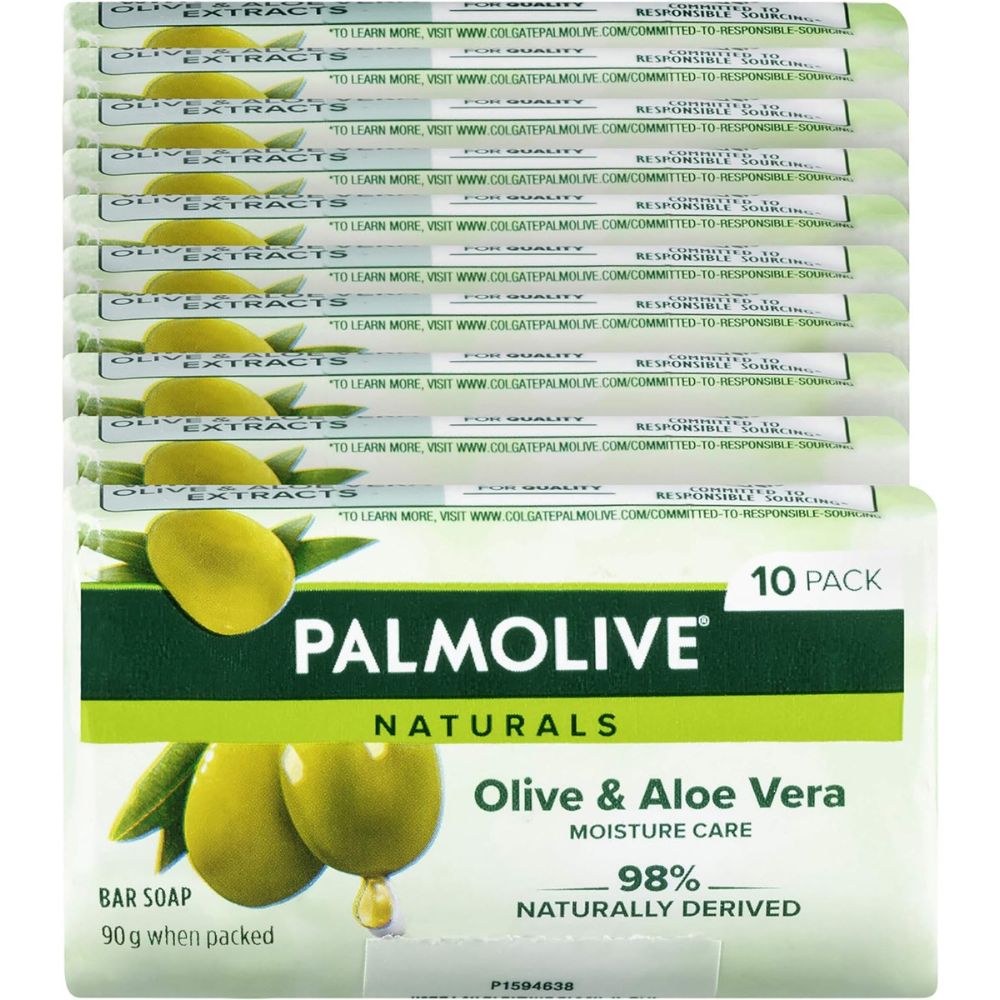 Buy Palmolive Naturals Bar Soap, 10 Pack X 90g, Moisture Care With ...