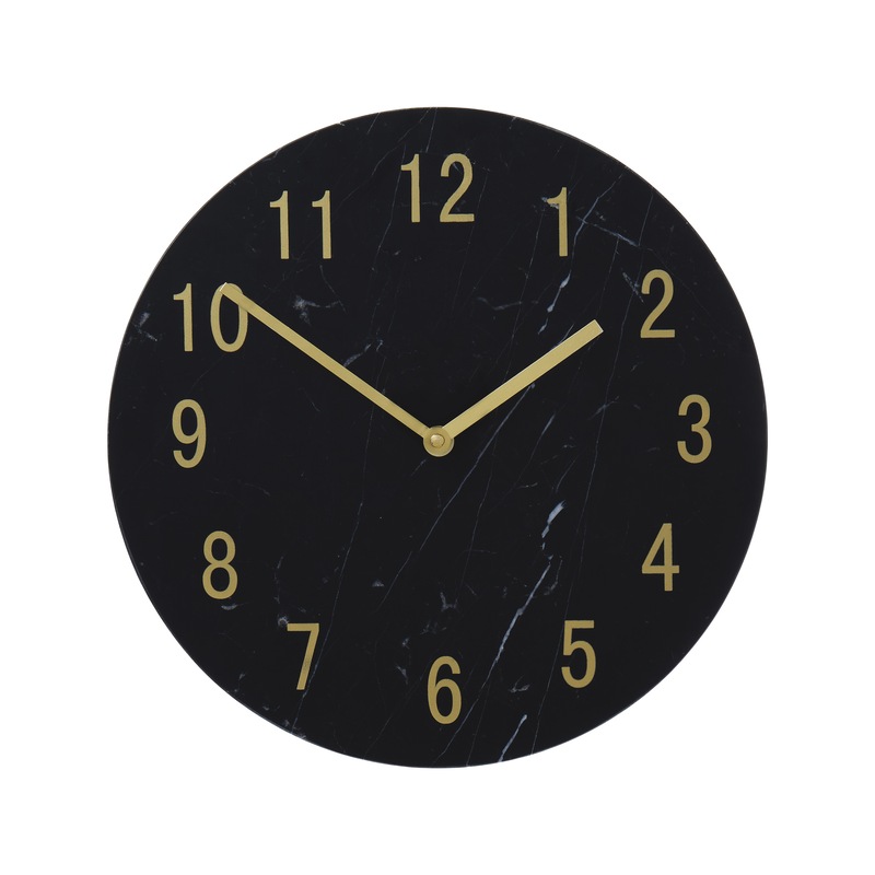 Buy Amalfi Black Marble Wall Clock Black 30x1x30cm MyDeal