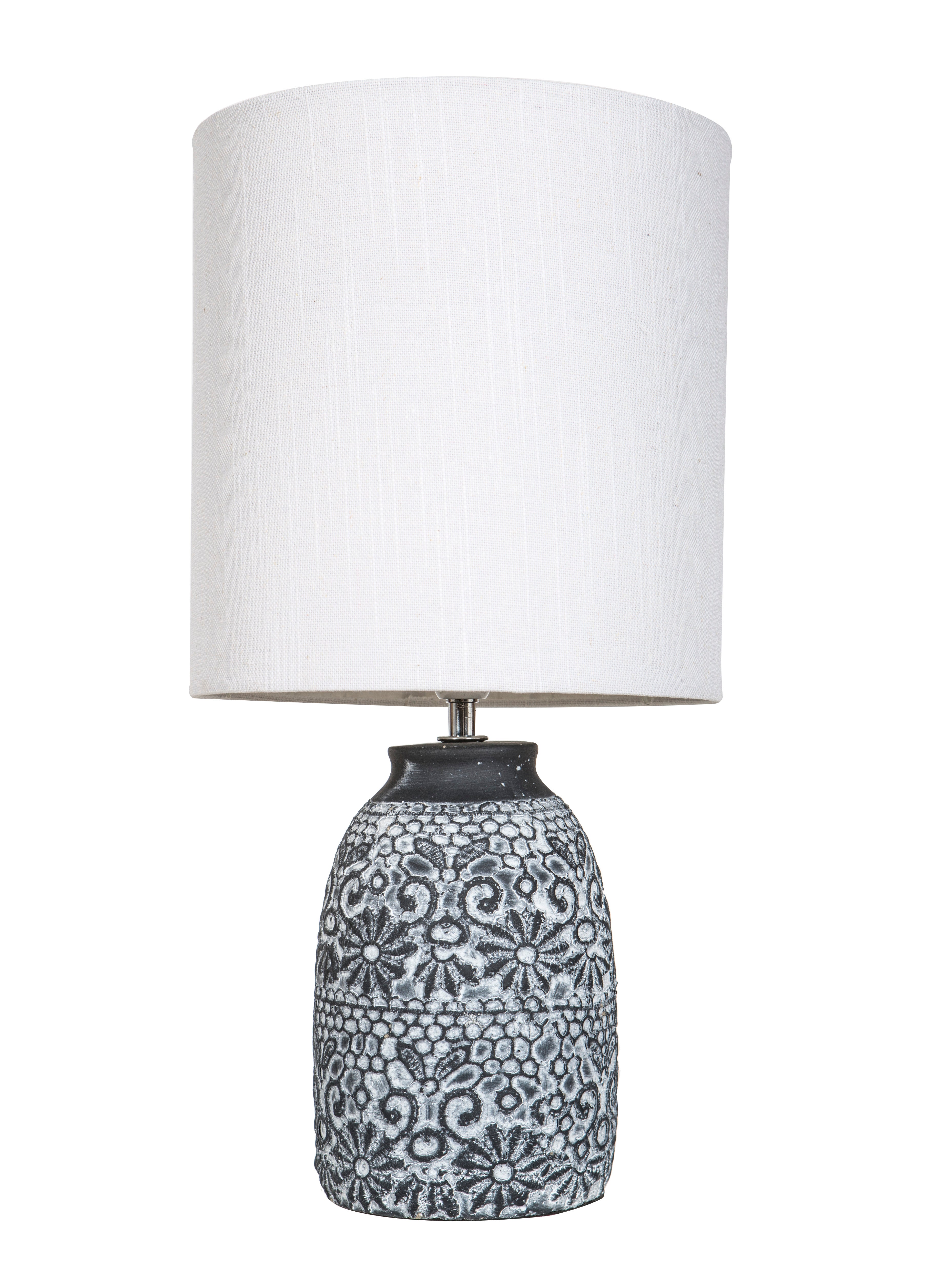 Amalfi Fleur Table Lamp Glaze Concrete Base Bedside Lamp for Living Room Bedroom