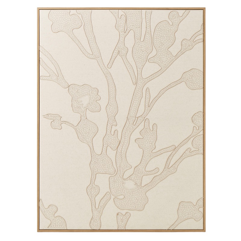 Buy Amalfi Floral Fabric Wall Art Natural 60x80x5cm MyDeal