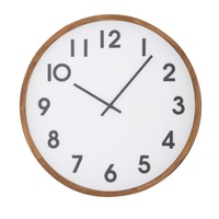 Amalfi Leonard Wall Clock Brown & White 41.5x5.5x41.5cm