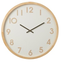 Amalfi Leonard wooden body decorative Round Hanging Wall Clock White and Brown