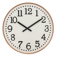 Amalfi Thomas Wall Clock Quartz Battery Operated Clock Home Decor White/Natural