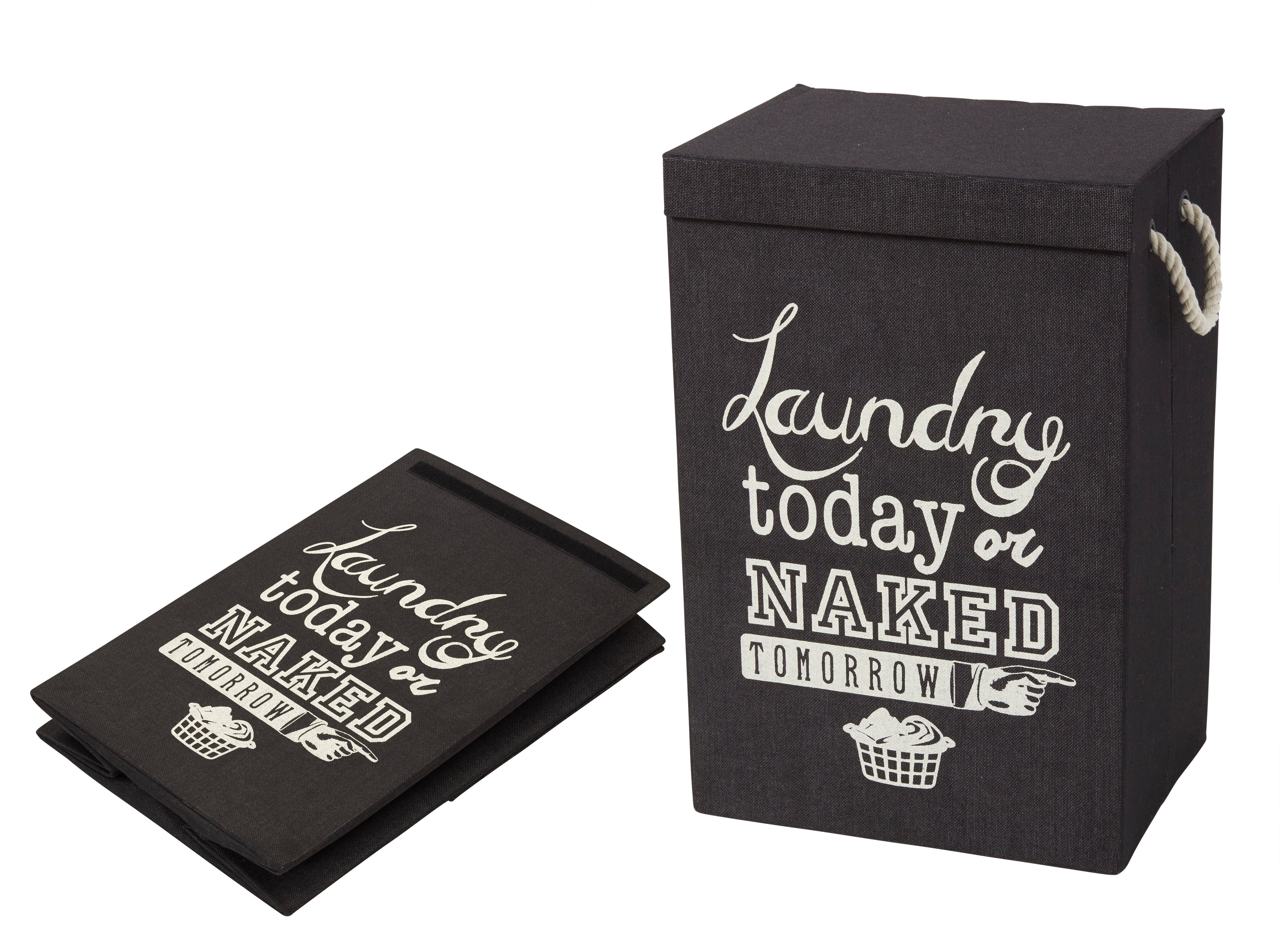 Emporium Naked Tomorrow Laundry Hamper Black/White 40x60cm
