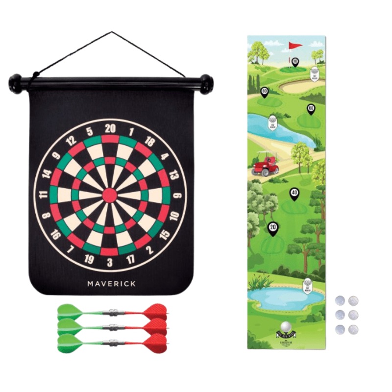 Buy IsGift 2 in 1 Darts Set and Tabletop Golf Board Game Set