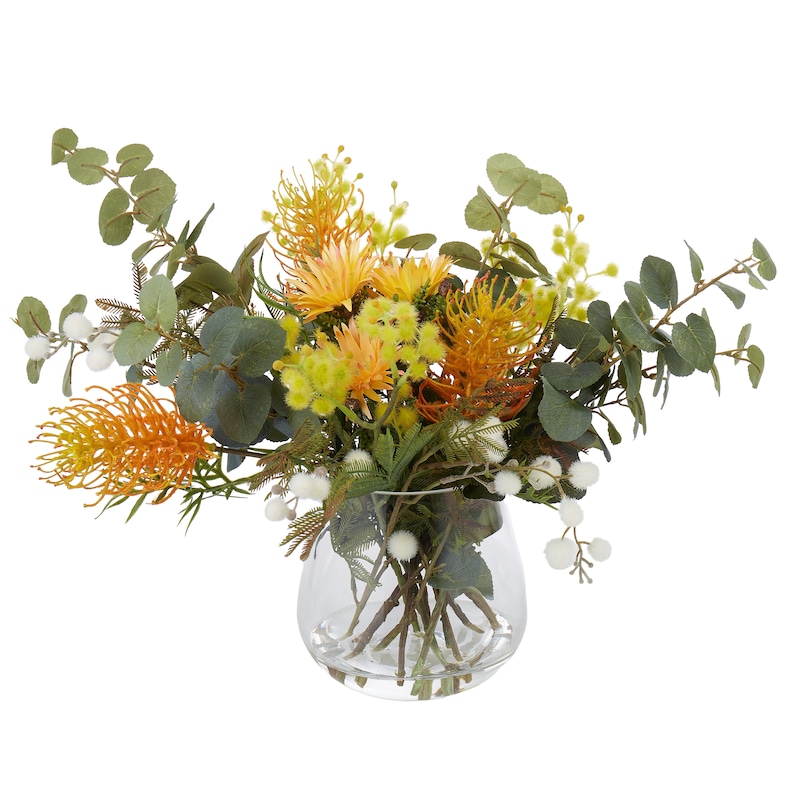 Buy Rogue Artificial Flower Australian Native Yellow Grevillea Wattle ...