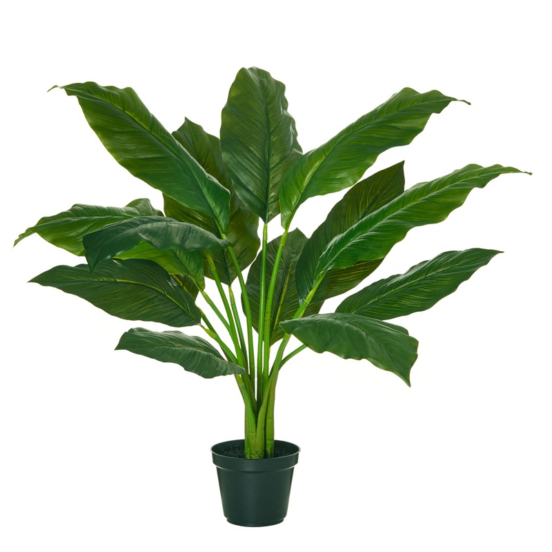 Buy Rogue Spathiphyllum Artificial Plant in Pot Fake Tropical Tree