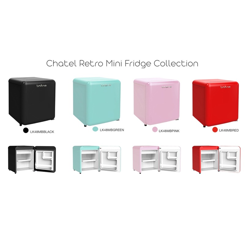 Buy Linarie Chatel 48L Pink Retro Mini Fridge with BuiltIn Freezer