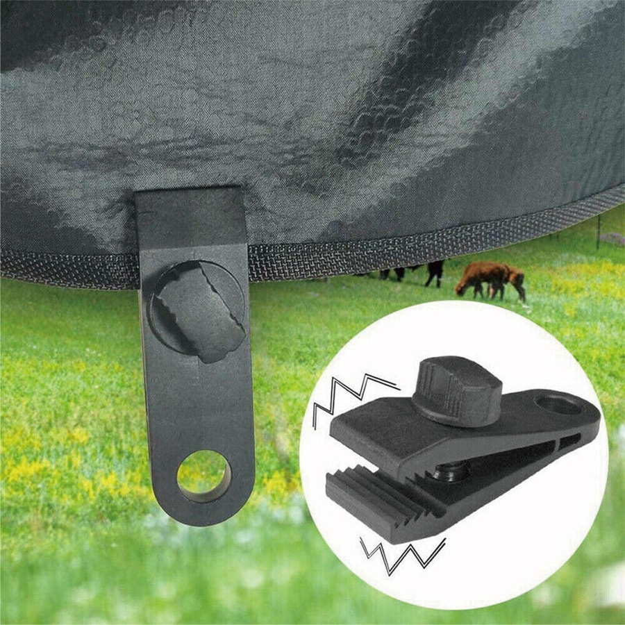 10PCS Heavy-Duty Camping Clips - Canvas Tent and Tarp Clamps for Secure Grip