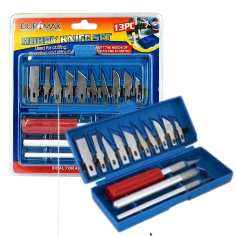 Buy 13Pcs Craft Etching Stencils Cutting Knives Hobby Knife Tool Set