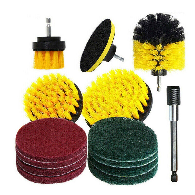 14PCS Power Scrubber Cleaning Brushes Tub Bath Floor Car Cleaner Tile Grout Cleaning Brush Combo Tool Kit