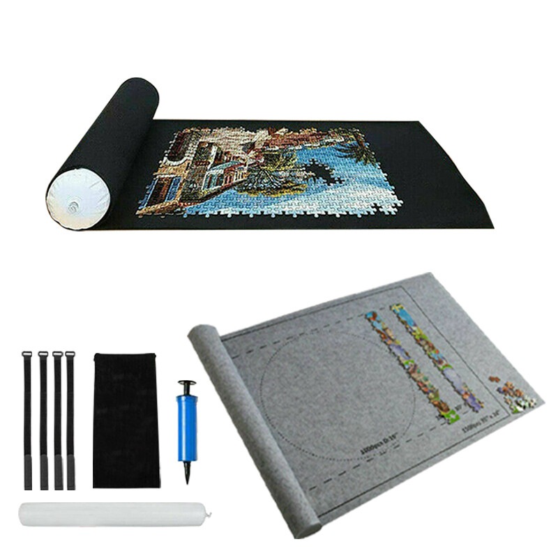 Buy 1500 Jigsaw Puzzle Roll Mat Puzzle Storage Pad Toys grey+black MyDeal