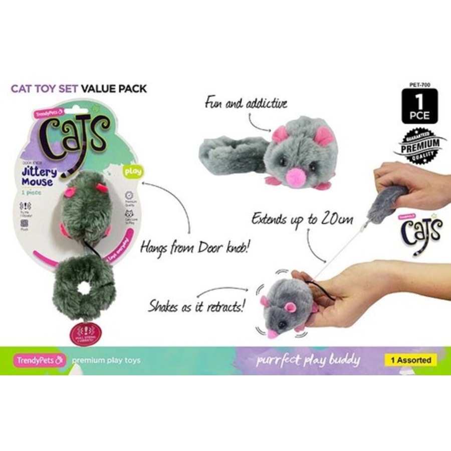 1x Pet Funny Fake Mouse Cat Play Game Toy Cats Dogs Playing Toy Fun & Attractive