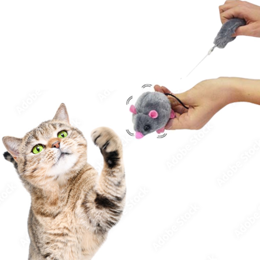 1x Pet Funny Fake Mouse Cat Play Game Toy Cats Dogs Playing Toy Fun & Attractive