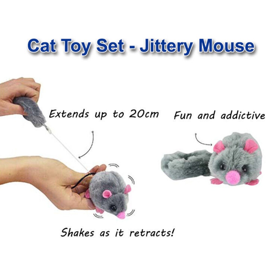 1x Pet Funny Fake Mouse Cat Play Game Toy Cats Dogs Playing Toy Fun & Attractive