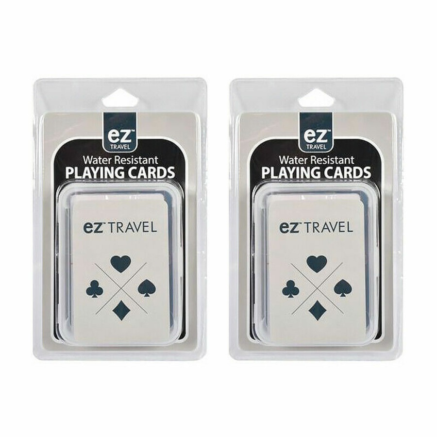 2 Deck Water Resistant Playing Cards Plastic paper Games in Plastic Carry Case