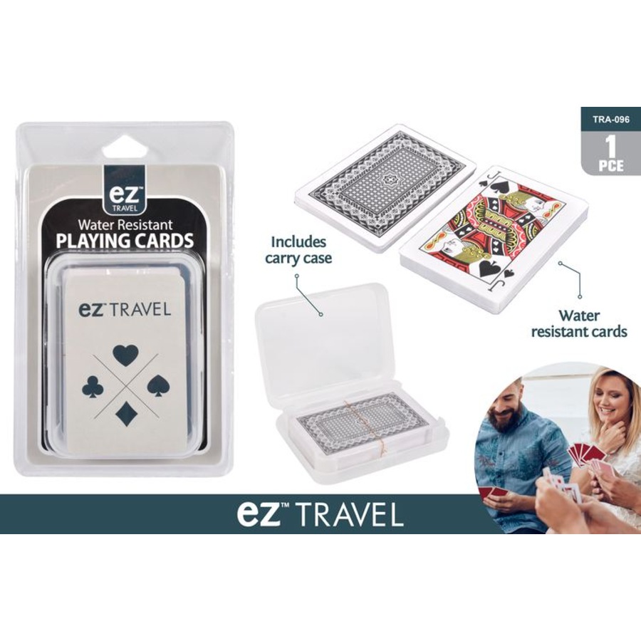 2 Deck Water Resistant Playing Cards Plastic paper Games in Plastic Carry Case