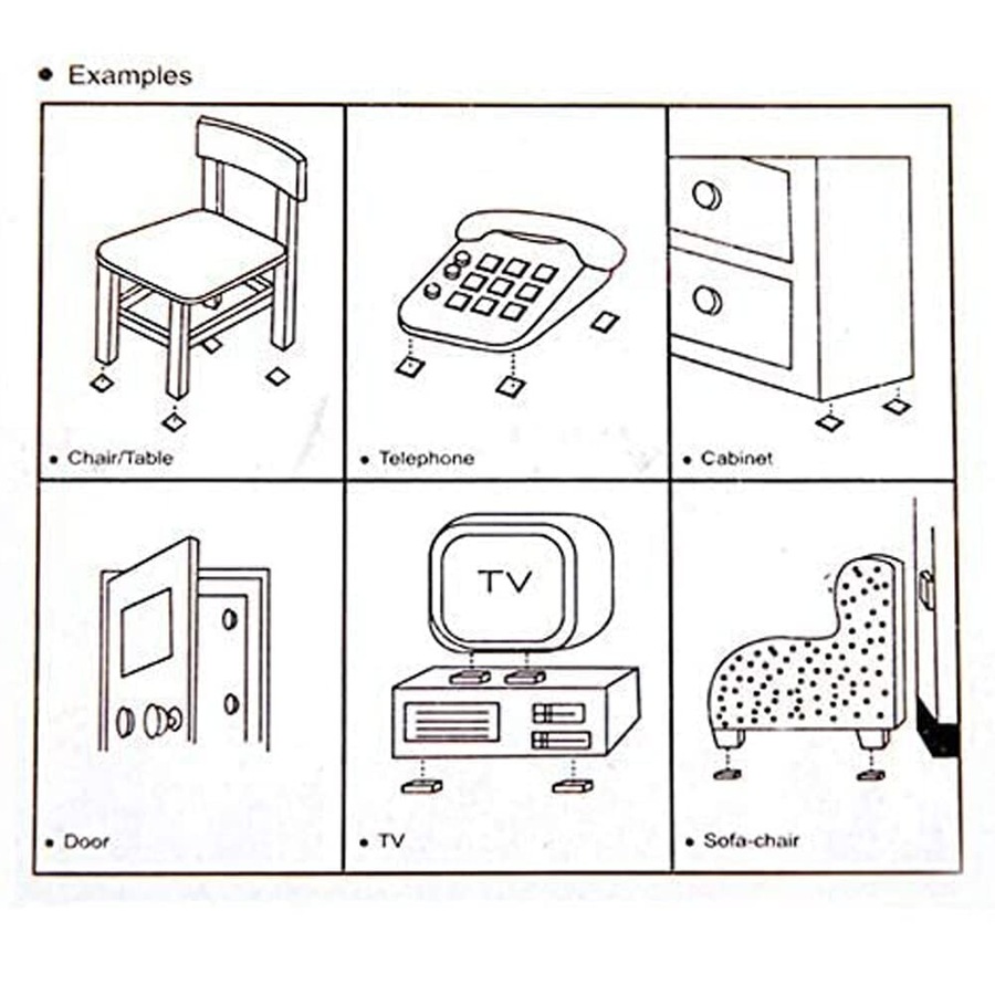 24PC Furniture Anti Slip Pads Self-Adhesive 3cm Self Sticking Floor Protectors