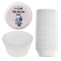 250PCS Baking Patty Pans Muffin Cases Liners White Cake Boards Cupcake Boxes