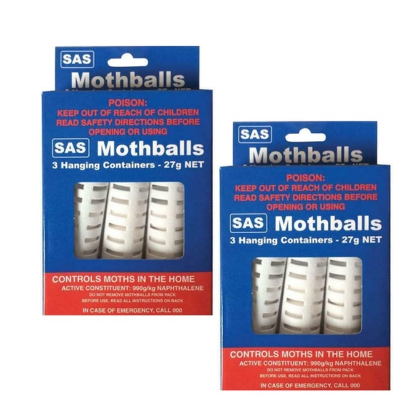 Buy 2PACKS Hanging Container Mothballs & Silverfish Repellent Lasts Up to 6 Mths MyDeal