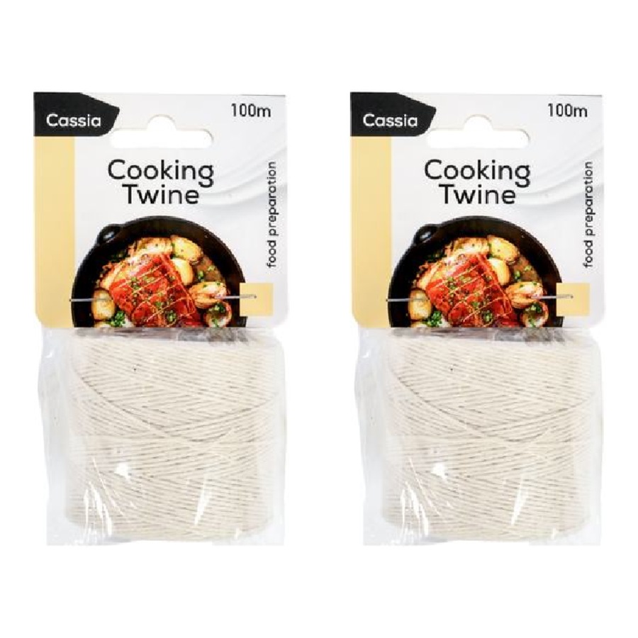 2Pcs Cotton Oven Safe Butcher/Chefs Meat/Food Ties Twine Cooking String 100m