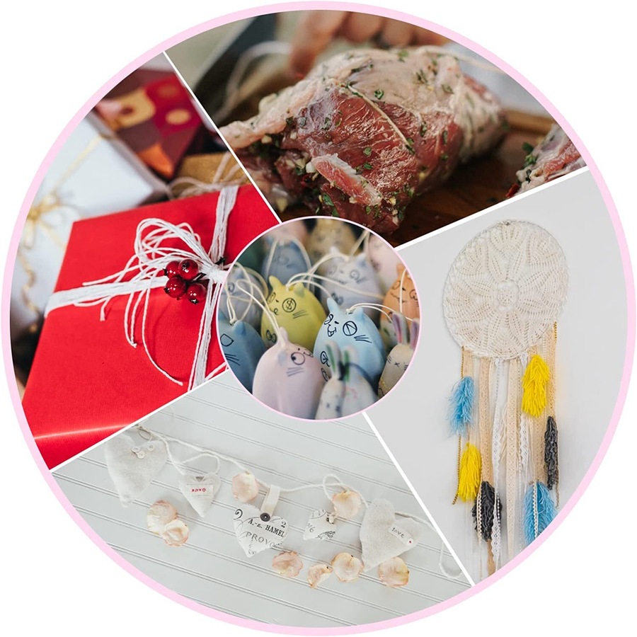 2Pcs Cotton Oven Safe Butcher/Chefs Meat/Food Ties Twine Cooking String 100m