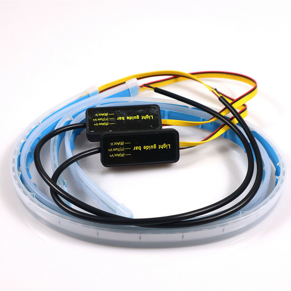 Led Status Indicator Strip Buy 2PCS LED Strip Indicator 60cm Sequential Turn Signal DRL Daytime ...