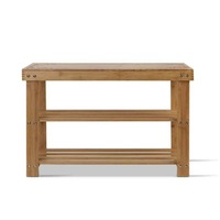 Cabinet Organize 3 Tier Shoe Rack Bamboo Wooden Storage Shelf Stand Bench