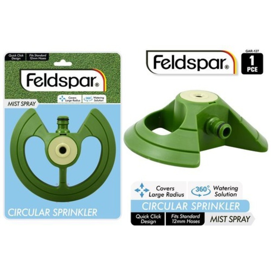 360 degrees Mist Spray Plastic Circular Sprinkler Fits 12mm Hose