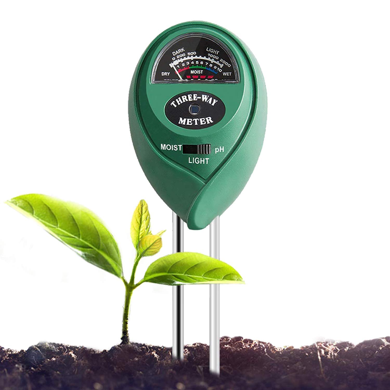 3in1 Soil Tester Water PH Moisture Light Test Meter Kit Garden Lawn Plant