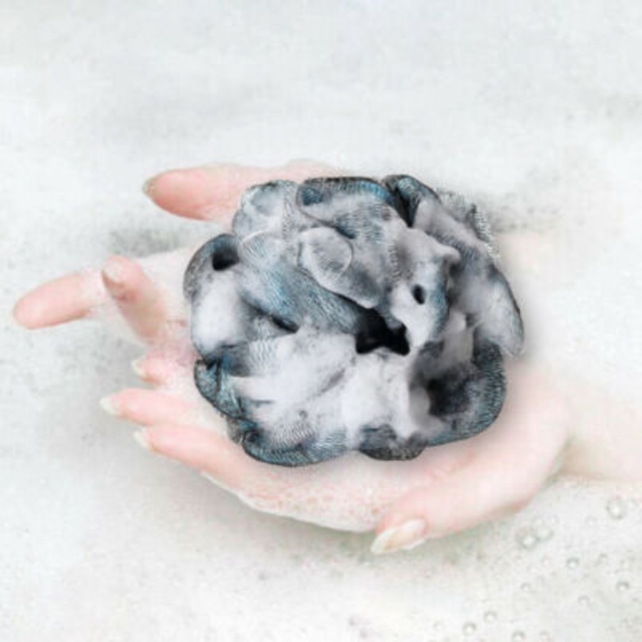 3PC Loofah Brush Shower Ball Bath Sponge Body Scrubber Exfoliating Cleaning Mesh