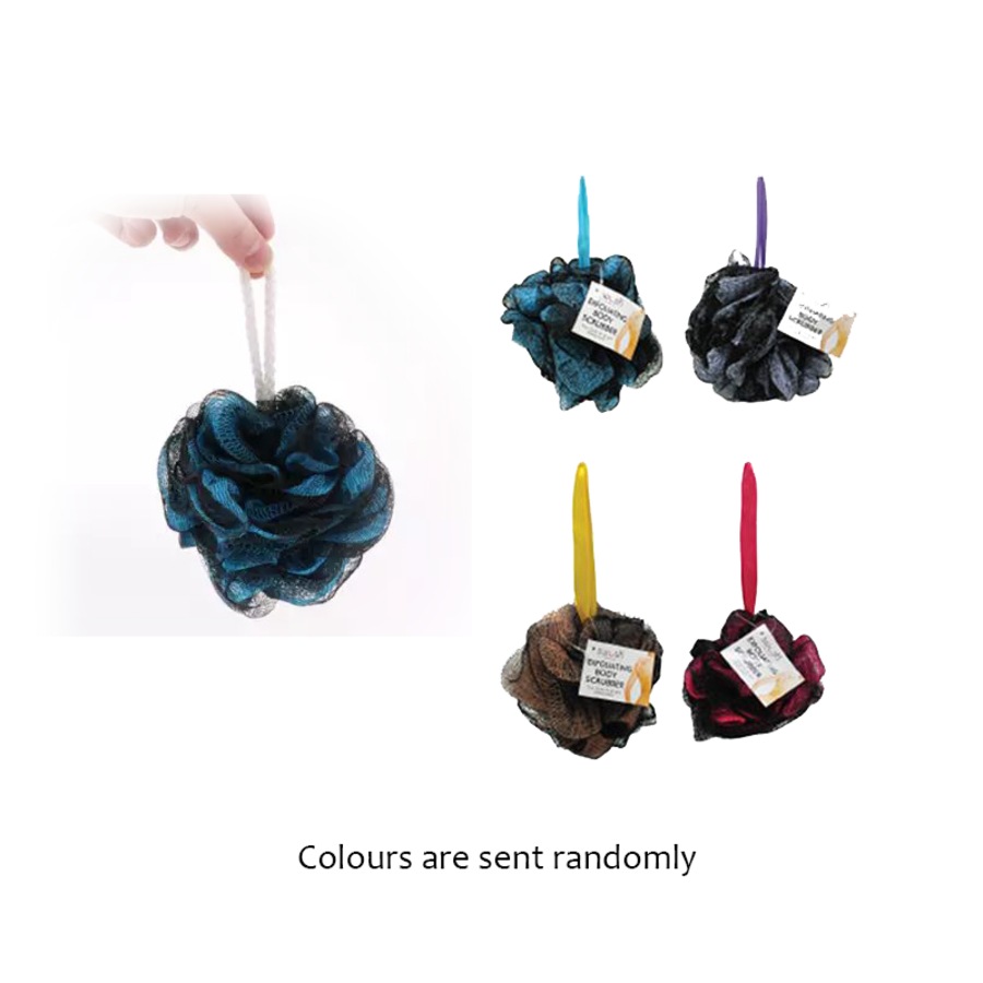 3PC Loofah Brush Shower Ball Bath Sponge Body Scrubber Exfoliating Cleaning Mesh