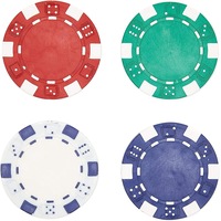 40PCS Poker Chip Travel Set Poker Chips Texas Holdem Blackjack Gambling