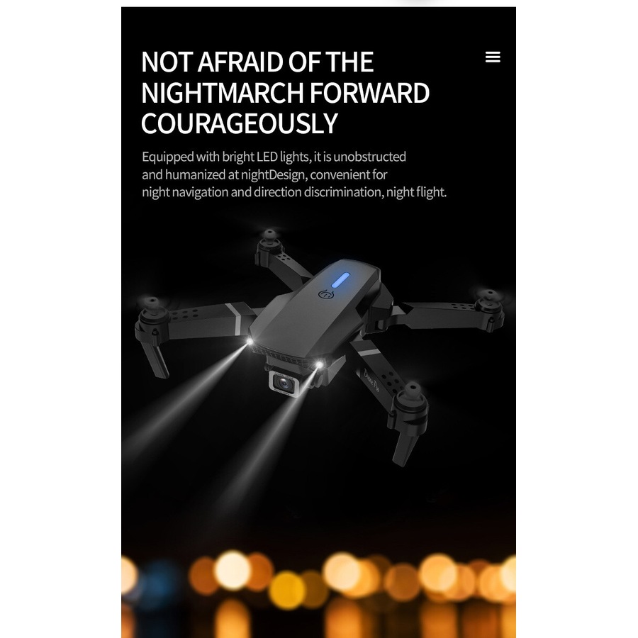 4K GPS Drone with HD Camera Drones WiFi FPV Foldable RC Quadcopter W/2Batteries