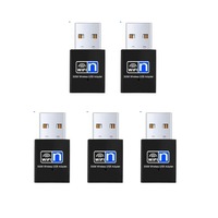 5PCS USB WiFi Adapter Dongle Wireless N Network LAN Card 802.11n 300Mbps Win10 8 XP
