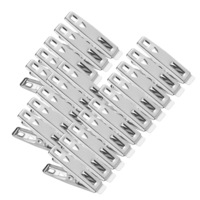 60Pcs Stainless Steel Clothes Pegs Metal Hanging Clips Pins Laundry Windproof Clamps
