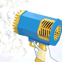 69 Holes Bubble Gun Automatic Bazooka Soap Water Bubble Machine Toy Gift 100ml