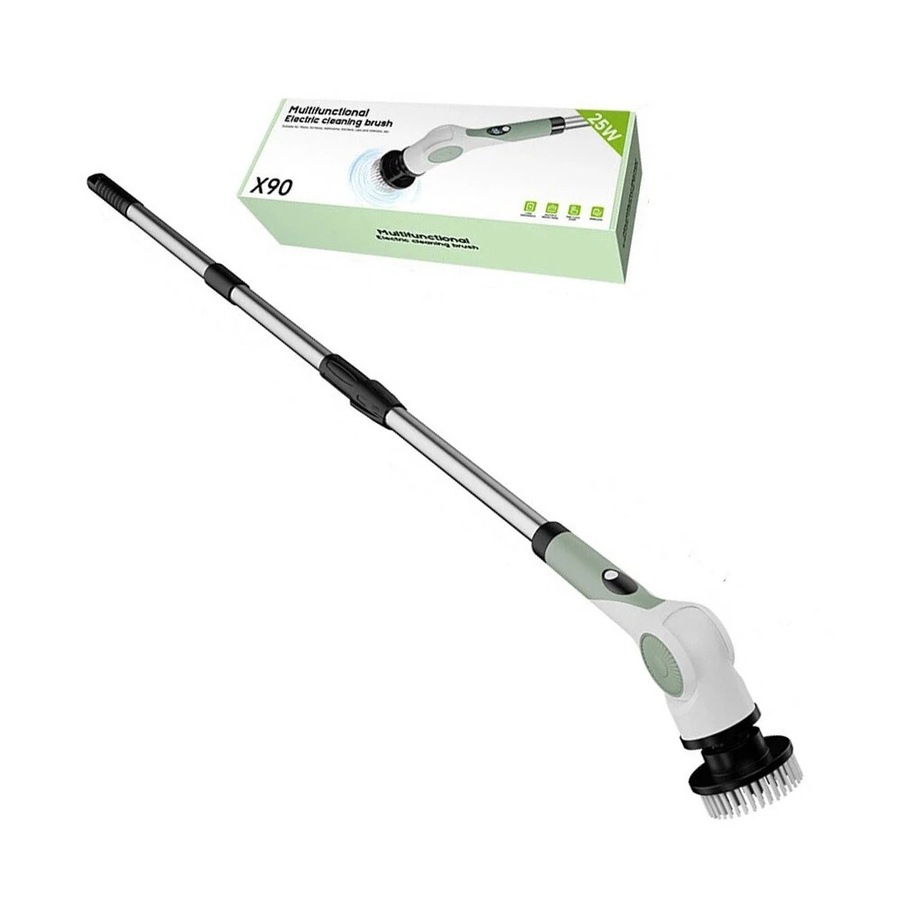 6HEAD Turbo Spin Scrub Mop Bath Cleaning Brush High Floor Scrubber Hurricane