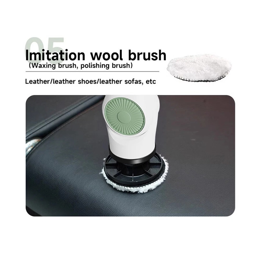 6HEAD Turbo Spin Scrub Mop Bath Cleaning Brush High Floor Scrubber Hurricane