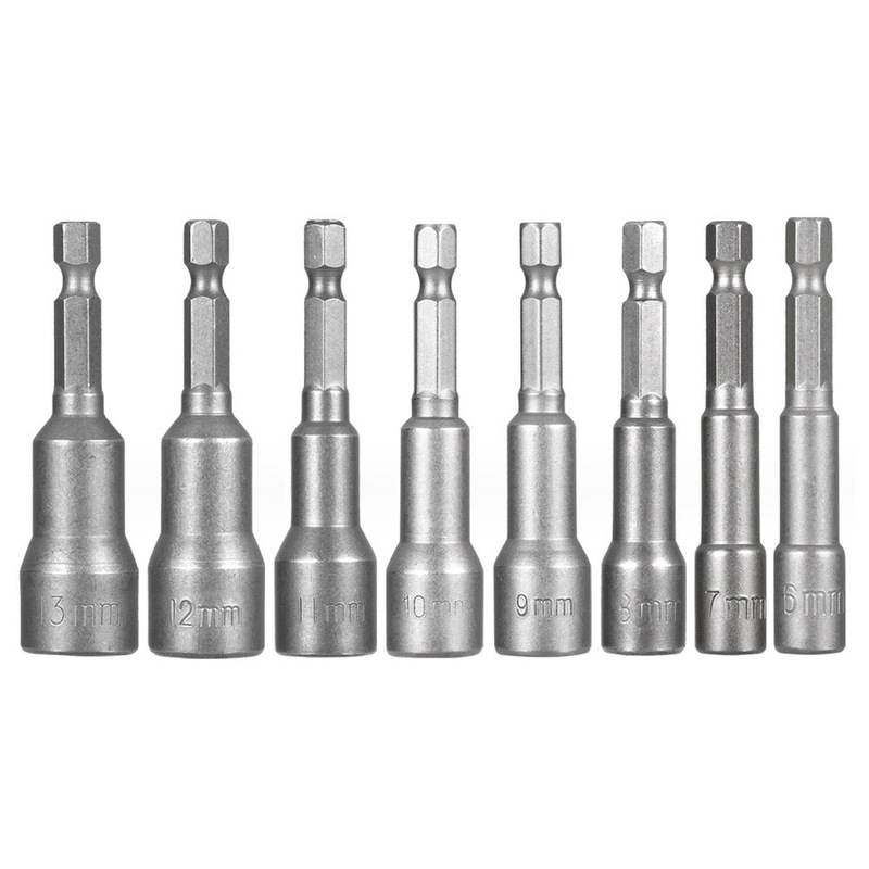 Buy 8Piece Socket Nut Driver Set Drill Bit Adapter 1/4'' Hex