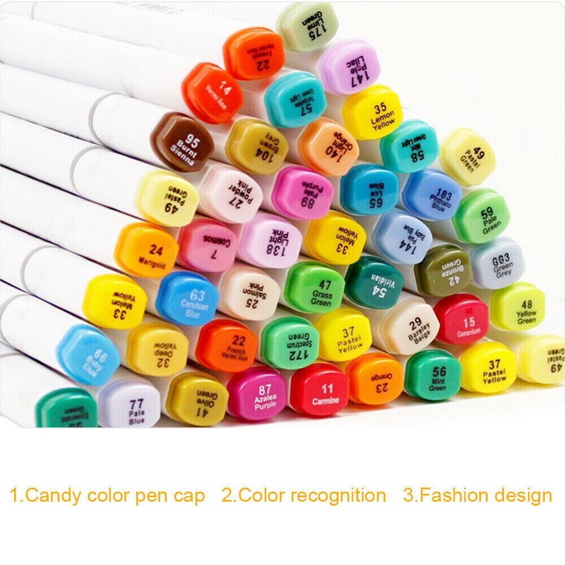 Buy 80PCS TOUCH Markers Marker Pen Set Dual Heads Graphic Artist Craft  Sketch Copic - MyDeal