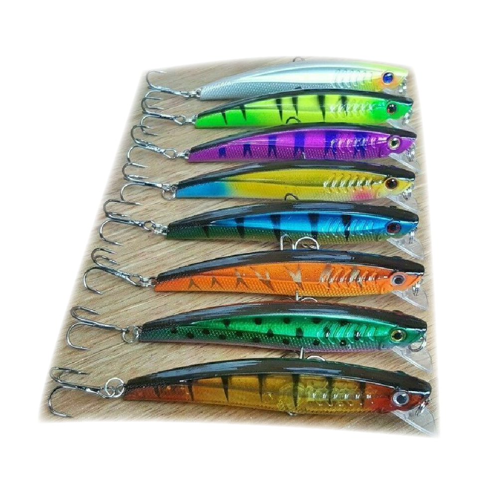 8 Minnow Fishing Lures Redfin Trout Cod Yellowbelly Bream Salmon Jacks Flathead