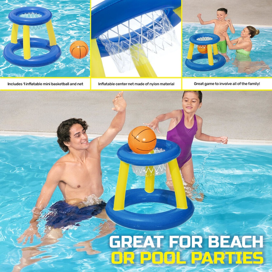 Bestway? 61 x 59cm Inflatable Basketball Hoop & Ball Pool Game UV Resistant