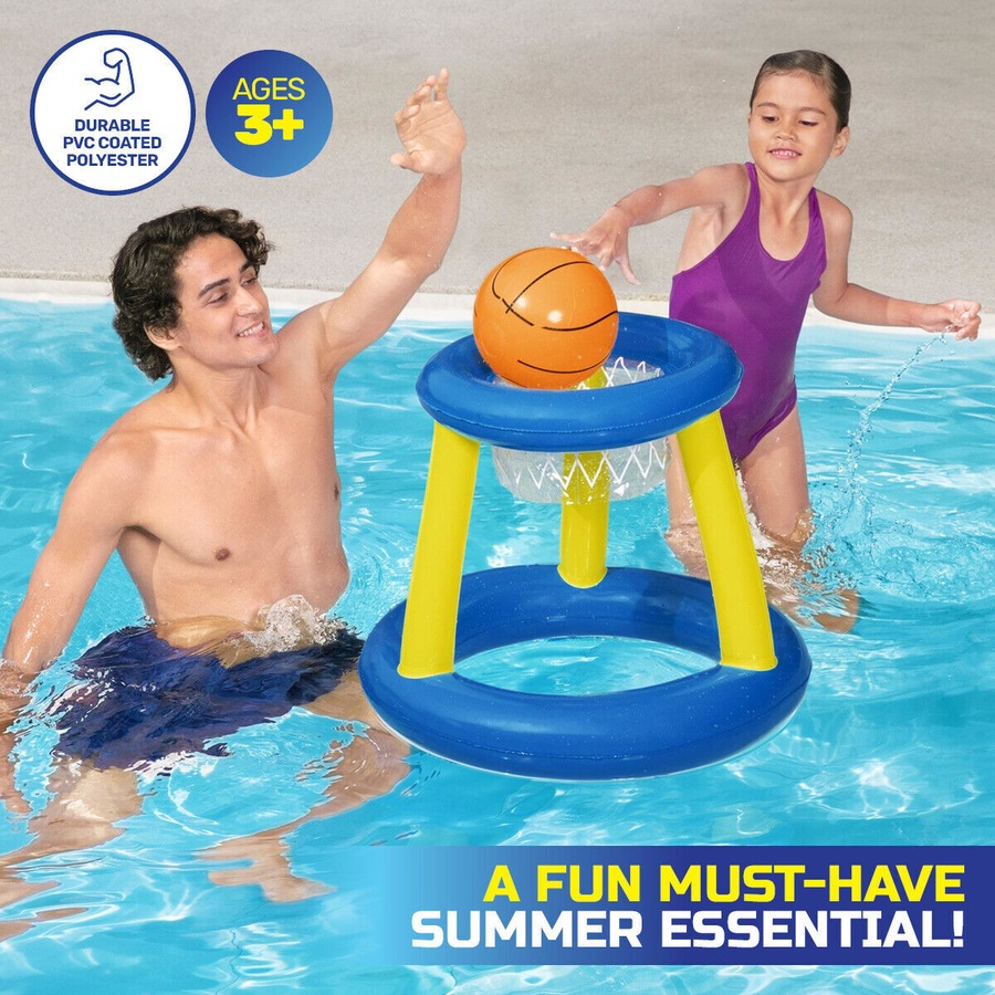 Bestway? 61 x 59cm Inflatable Basketball Hoop & Ball Pool Game UV Resistant