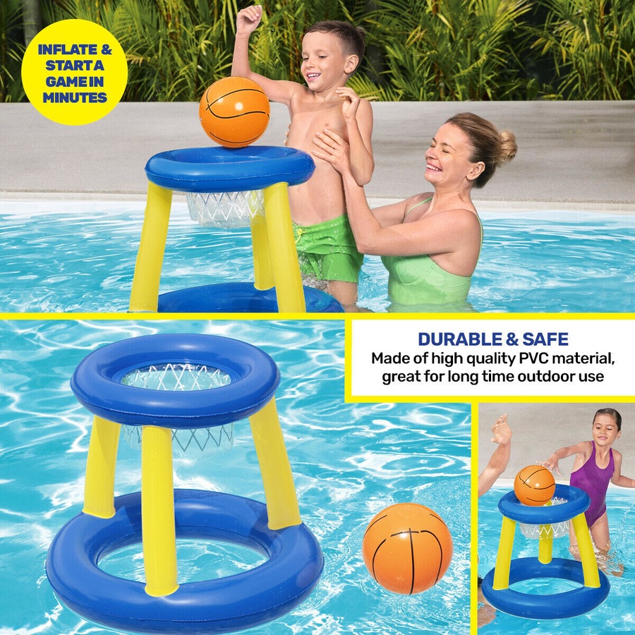 Bestway? 61 x 59cm Inflatable Basketball Hoop & Ball Pool Game UV Resistant